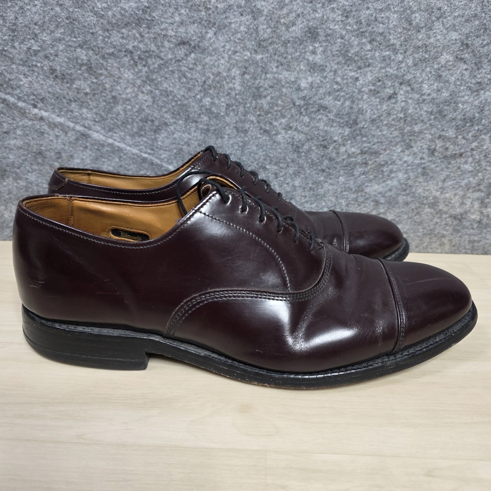Allen Edmonds Park Avenue Brown Leather Cap Toe Shoes Size 8 D 5675